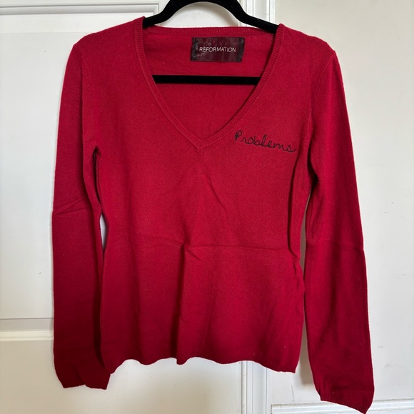 Reformation Problems V-Neck Sweater Size Small - Picture 1 of 4